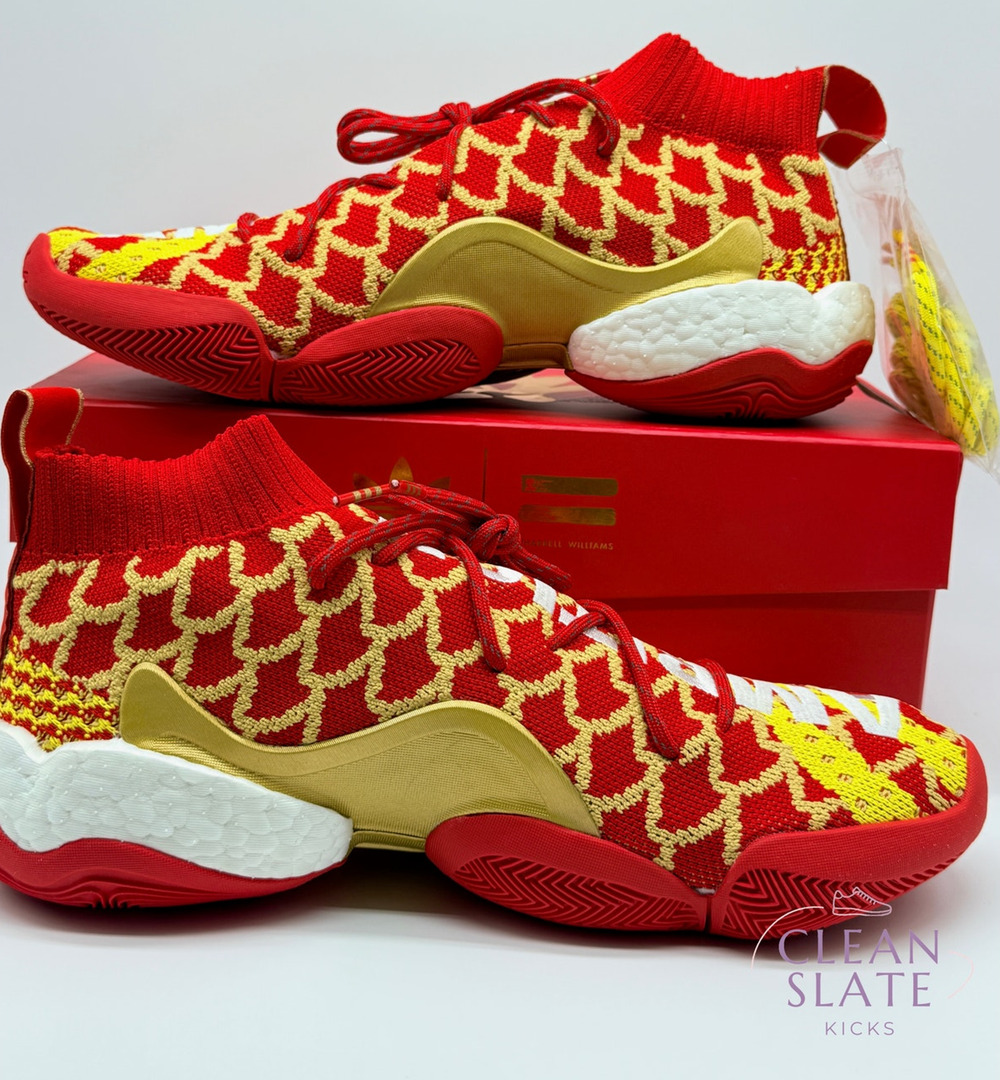 Adidas x Pharrell · PW x BYW CNY · Scarlet/Yellow/White Mens 9 NIB/NWT